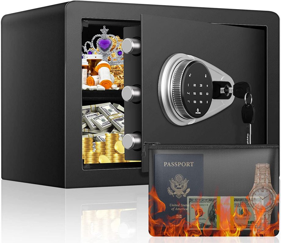 Safe Inns Practice 0.8 Cubic Fireproof Safe Box for Home, Anti-Theft Security Home Safe ...