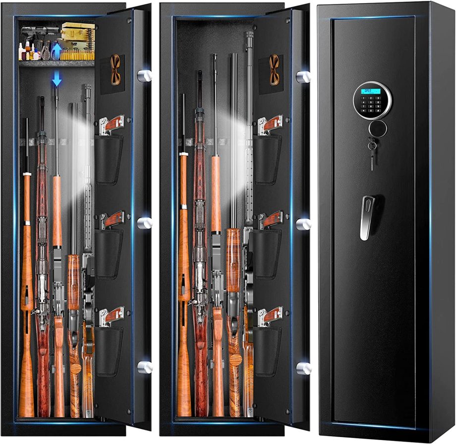 Fireproof Gun Safes for Home Rifle and Pistols, Heavy Duty AntiTheft 3